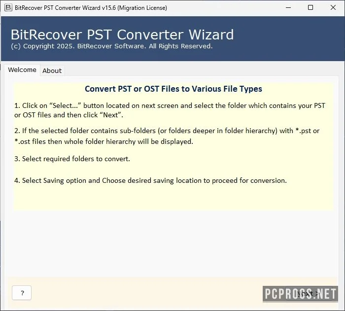 BitRecover PST Converter Wizard — изображение 1