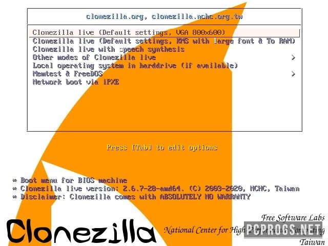 Clonezilla Live — изображение 1