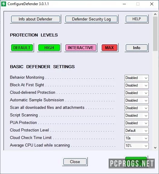 ConfigureDefendеr — изображение 1