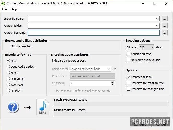 Context Menu Audio Converter — изображение 1