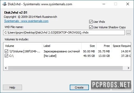 Disk2vhd — изображение 1