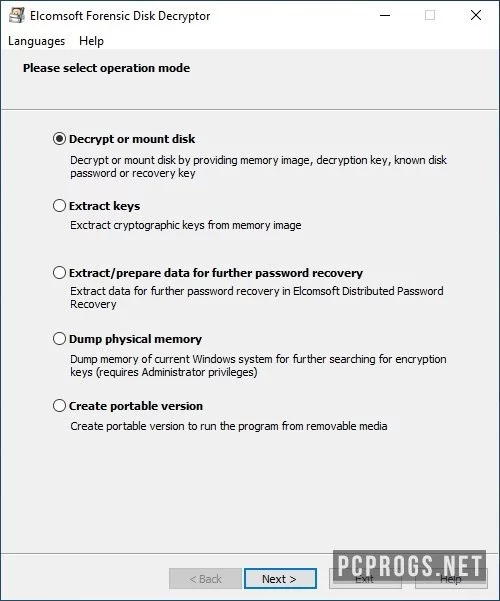 Elcomsoft Forensic Disk Decryptor — изображение 1