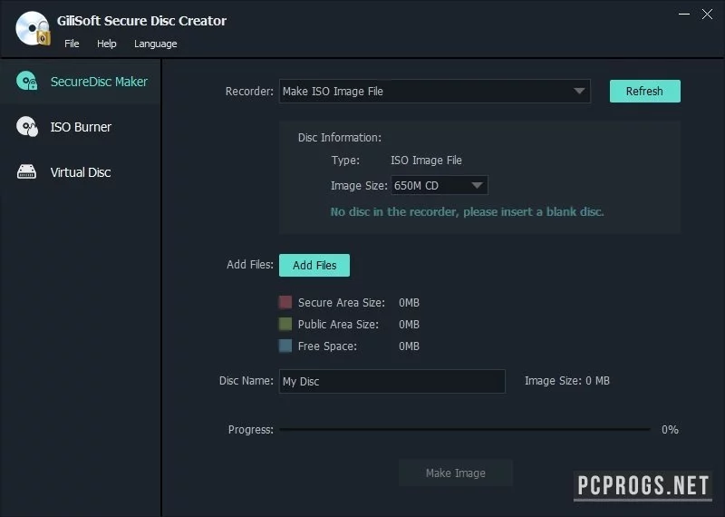 GiliSoft Secure Disc Creator — изображение 1