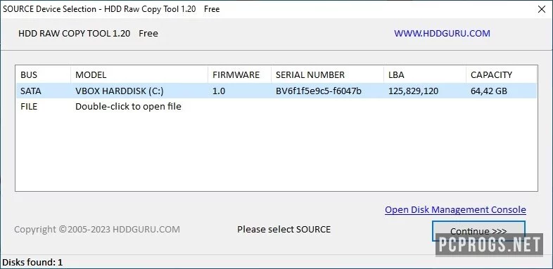 HDD Raw Copy Tool — изображение 1