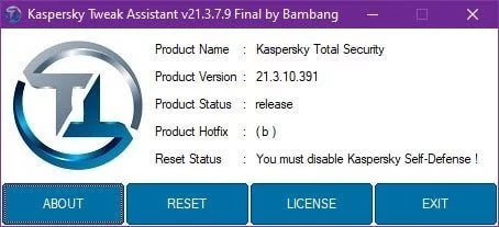 Kaspersky Tweak Assistant — изображение 1