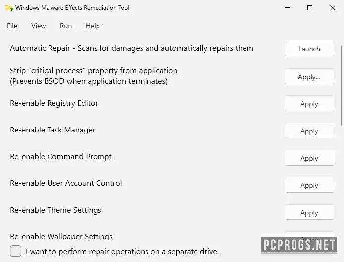 Malware Effects Remediation Tool — изображение 1
