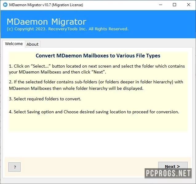 RecoveryTools MDaemon Migrator — изображение 1