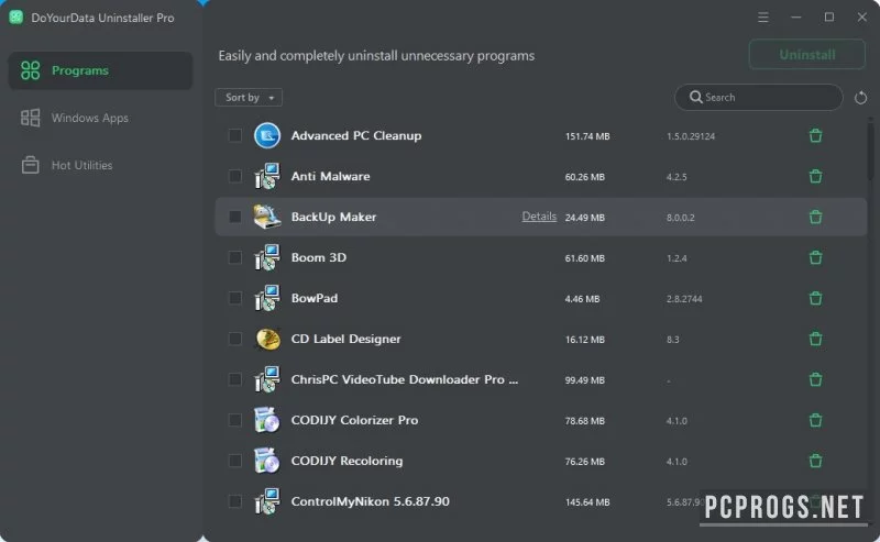 DoYourData Uninstaller — изображение 1