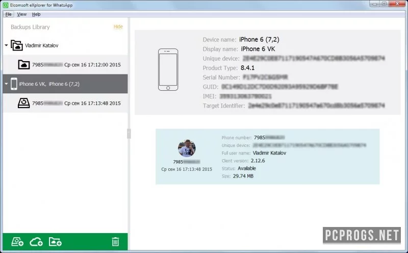 Elcomsoft Explorer For WhatsApp — изображение 2