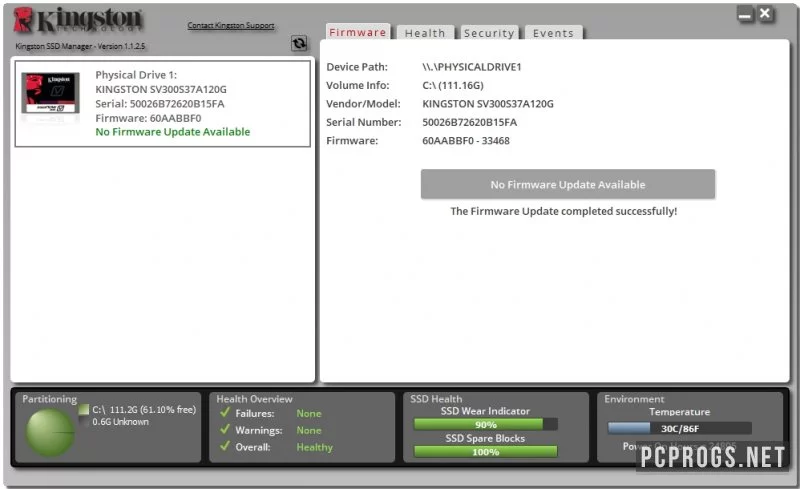 Kingston SSD Manager — изображение 1