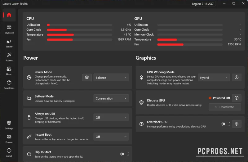 Lenovo Legion Toolkit — изображение 2