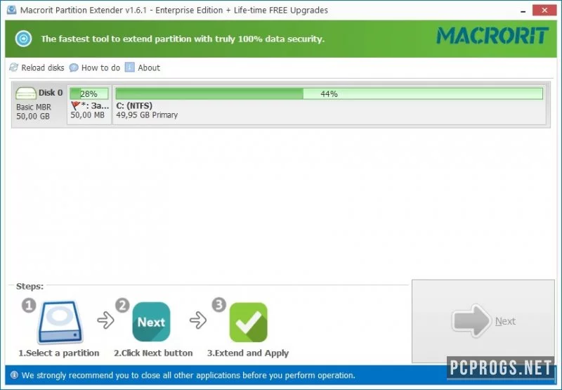 Macrorit Partition Extender — изображение 1