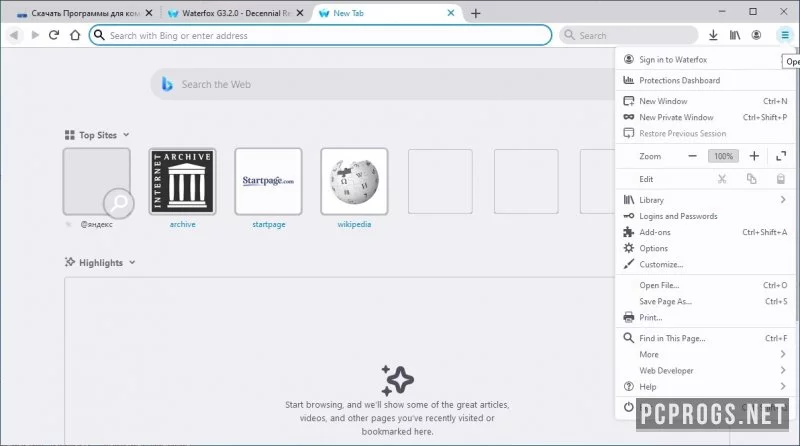 Waterfox — изображение 4