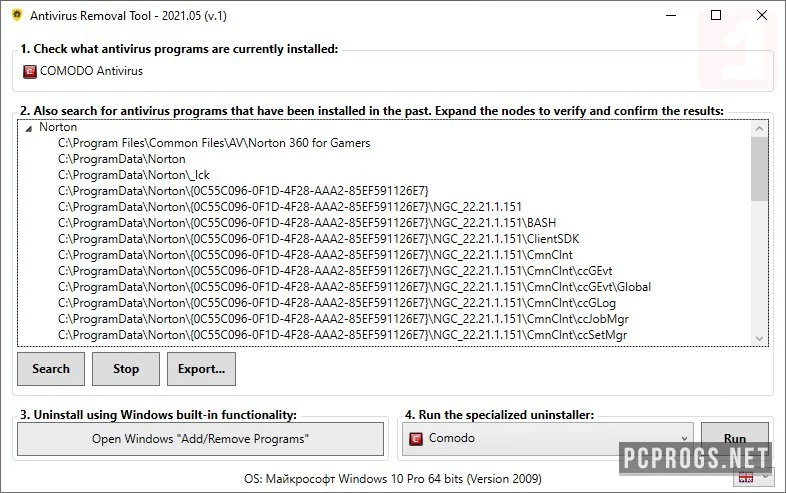 Antivirus Removal Tool — изображение 4