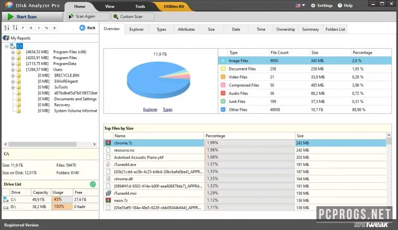 SysTweak Disk Analyzer — изображение 2