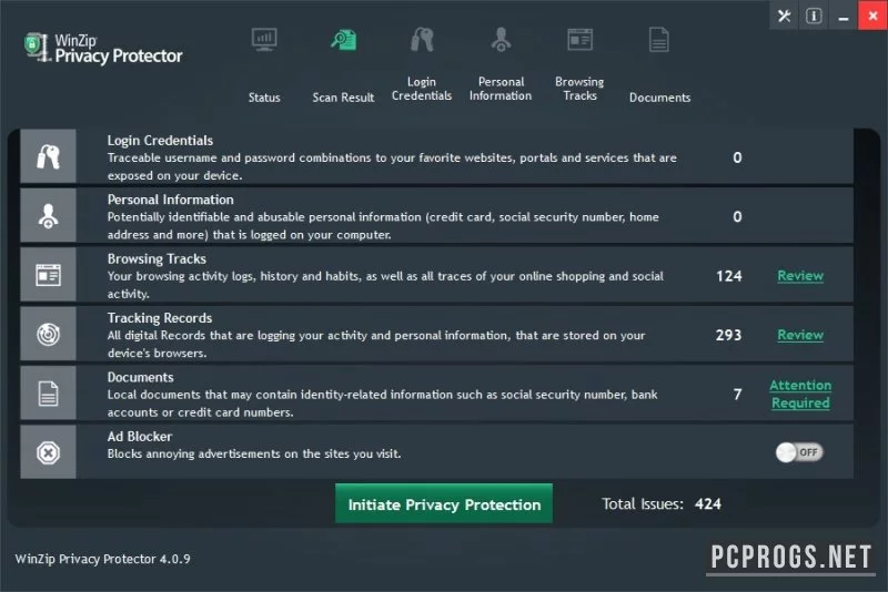 WinZip Privacy Protector — изображение 1