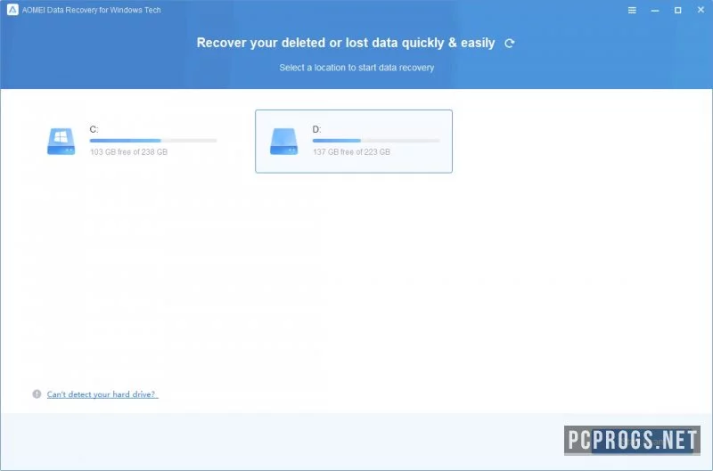 AOMEI Data Recovery — изображение 1