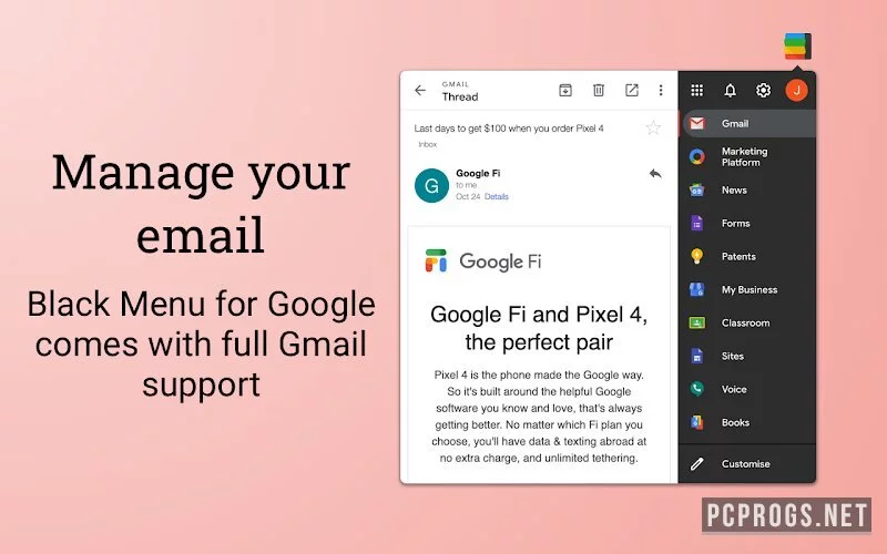Black Menu for Google — изображение 2