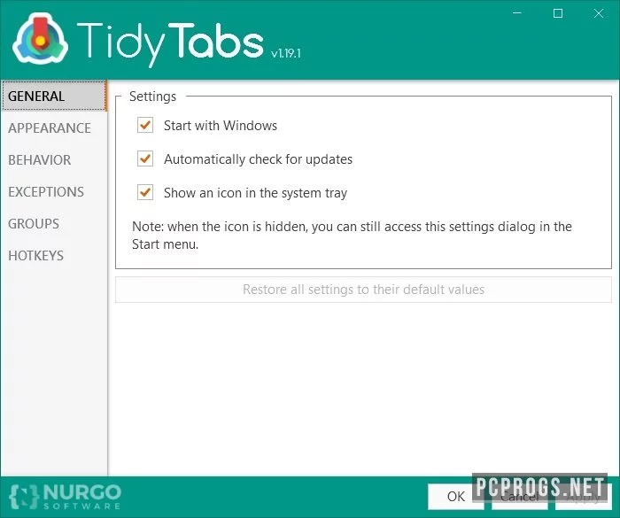 TidyTabs — изображение 1