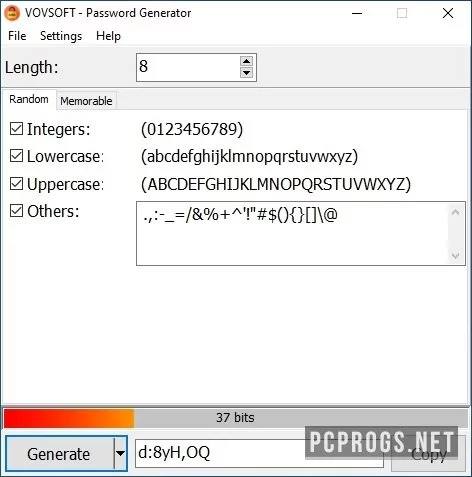 Vovsoft Password Generator — изображение 1
