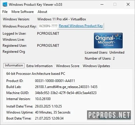 Windows Product Key Viewer — изображение 2
